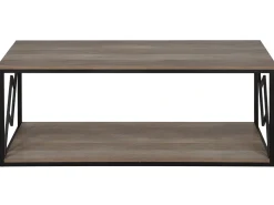 Best Beliani Sohvapoyta Tumma Puu/Musta Forres