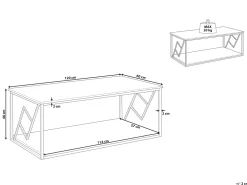 Best Beliani Sohvapoyta Tumma Puu/Musta Forres