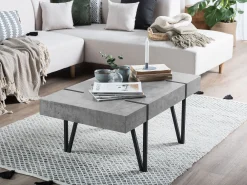 Pöydät<Beliani Sohvapoyta Vaaleanharmaa/Musta Adena