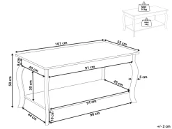 Pöydät<Beliani Sohvapoyta Valkoinen Hartford