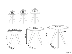 Fashion Beliani Sohvapoytasetti Harmaa 3 Kpl Vegas