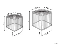 Pöydät<Beliani Sohvapoytasetti Rottinki Luonnonvari 2 Kpl Cesenatico