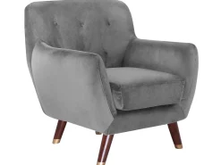 Shop Beliani Sohvaryhma Samettinen Vaaleanharmaa Bodo