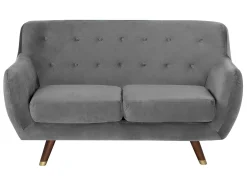 Shop Beliani Sohvaryhma Samettinen Vaaleanharmaa Bodo