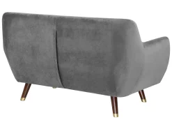 Shop Beliani Sohvaryhma Samettinen Vaaleanharmaa Bodo