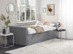 Lastenhuone<Beliani Sohvasanky Kangas Lisavuode Vaaleanharmaa 90 X 200 Cm Libourne