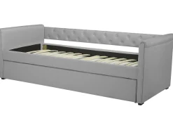 Lastenhuone<Beliani Sohvasanky Kangas Lisavuode Vaaleanharmaa 90 X 200 Cm Libourne