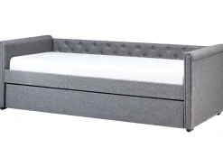 Lastenhuone<Beliani Sohvasanky Kangas Lisavuode Tummanharmaa 90 X 200 Cm Libourne