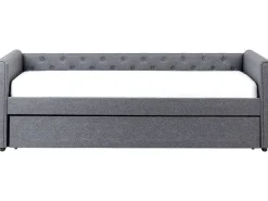 Lastenhuone<Beliani Sohvasanky Kangas Lisavuode Tummanharmaa 90 X 200 Cm Libourne