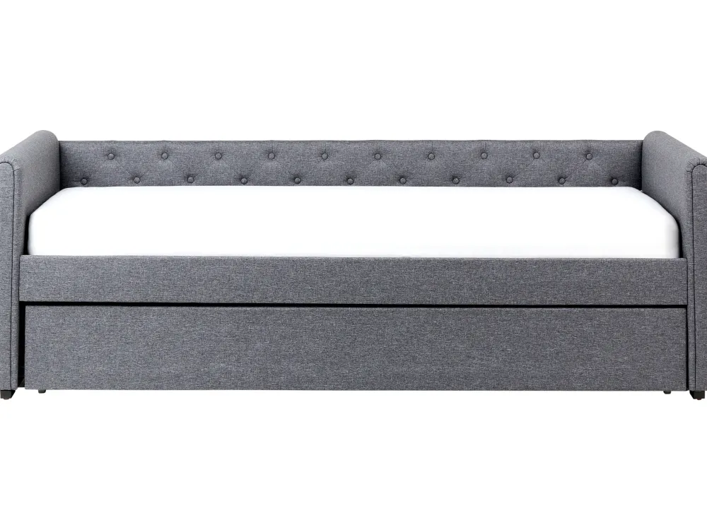 Lastenhuone<Beliani Sohvasanky Kangas Lisavuode Tummanharmaa 90 X 200 Cm Libourne