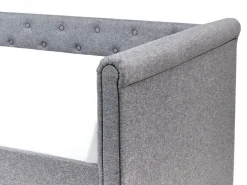 Lastenhuone<Beliani Sohvasanky Kangas Lisavuode Tummanharmaa 90 X 200 Cm Libourne