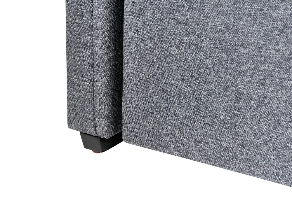 Lastenhuone<Beliani Sohvasanky Kangas Lisavuode Tummanharmaa 90 X 200 Cm Libourne