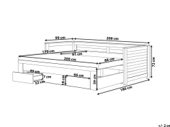 Cheap Beliani Sohvasanky Levitettava Säilytystila Tummanruskea 90/180 X 200 Cm Cahors