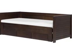 Cheap Beliani Sohvasanky Levitettava Säilytystila Tummanruskea 90/180 X 200 Cm Cahors