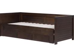 Cheap Beliani Sohvasanky Levitettava Säilytystila Tummanruskea 90/180 X 200 Cm Cahors