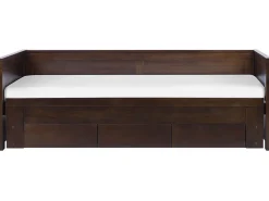 Cheap Beliani Sohvasanky Levitettava Säilytystila Tummanruskea 90/180 X 200 Cm Cahors