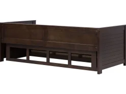 Cheap Beliani Sohvasanky Levitettava Säilytystila Tummanruskea 90/180 X 200 Cm Cahors