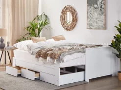 Lastenhuone<Beliani Sohvasanky Levitettava Säilytystila Valkoinen 90/180 X 200 Cm Cahors