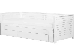 Lastenhuone<Beliani Sohvasanky Levitettava Säilytystila Valkoinen 90/180 X 200 Cm Cahors