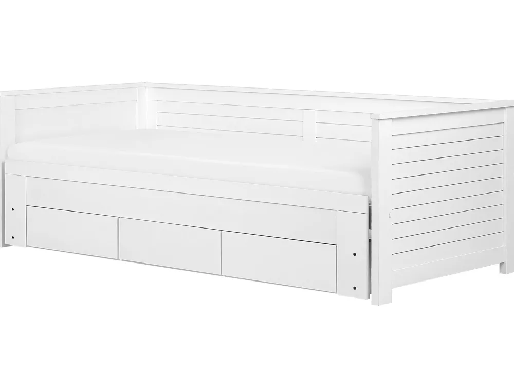 Lastenhuone<Beliani Sohvasanky Levitettava Säilytystila Valkoinen 90/180 X 200 Cm Cahors