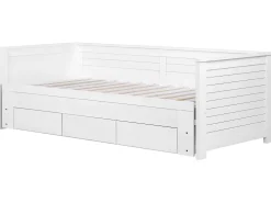 Lastenhuone<Beliani Sohvasanky Levitettava Säilytystila Valkoinen 90/180 X 200 Cm Cahors