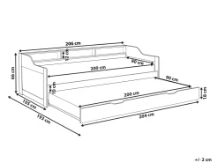 Sängyt<Beliani Sohvasanky Manty Lisavuode Valkoinen 90 X 200 Cm Edern