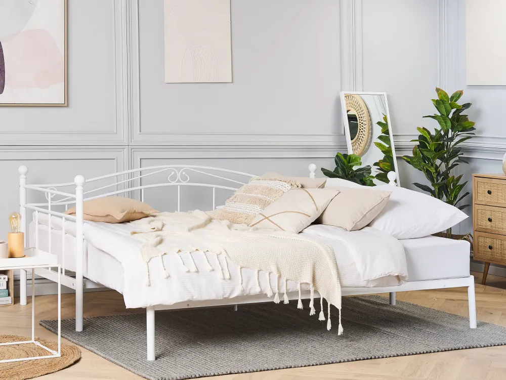 Lastenhuone<Beliani Sohvasanky Metalli Levitettava Valkoinen 90/180 X 200 Cm Tulle