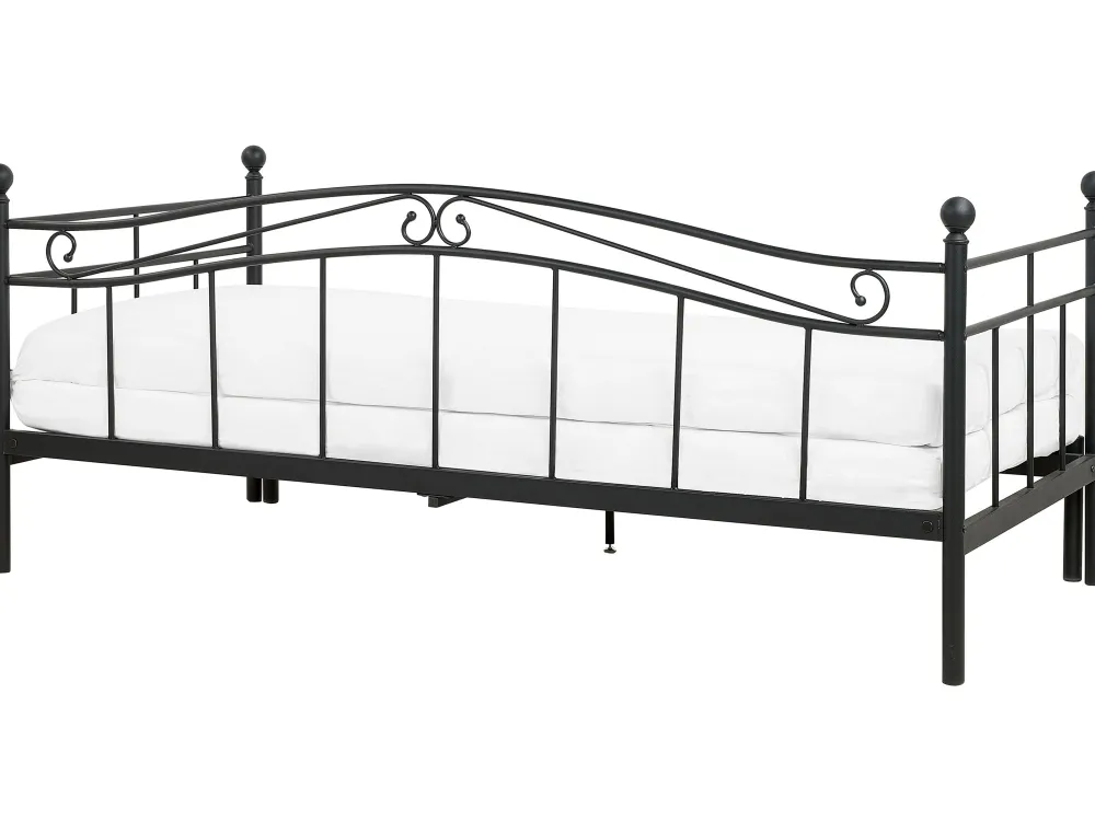 Lastenhuone<Beliani Sohvasanky Metalli Levitettava Musta 90/180 X 200 Cm Tulle