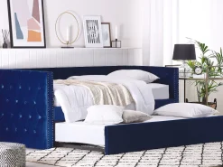 Lastenhuone<Beliani Sohvasanky Sametti Lisavuode Laivastonsininen 90 X 200 Cm Gassin