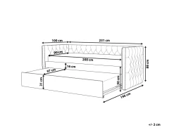 Lastenhuone<Beliani Sohvasanky Sametti Lisavuode Laivastonsininen 90 X 200 Cm Gassin