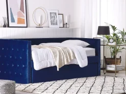 Lastenhuone<Beliani Sohvasanky Sametti Lisavuode Laivastonsininen 90 X 200 Cm Gassin