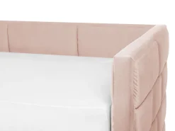 Store Beliani Sohvasanky Sametti Lisavuode Pastellipinkki 90 X 200 Cm Chavonne