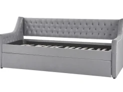 Lastenhuone<Beliani Sohvasanky Sametti Lisavuode Vaaleanharmaa 90 X 200 Cm Montargis