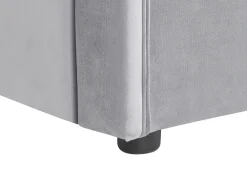 Lastenhuone<Beliani Sohvasanky Sametti Lisavuode Vaaleanharmaa 90 X 200 Cm Montargis