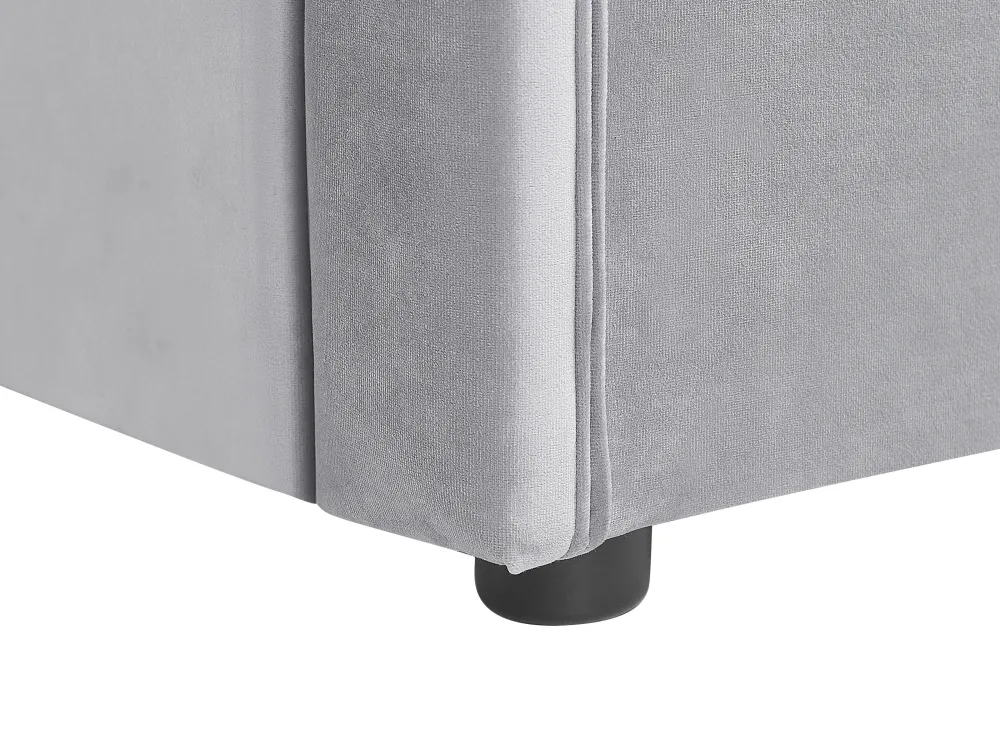 Lastenhuone<Beliani Sohvasanky Sametti Lisavuode Vaaleanharmaa 90 X 200 Cm Montargis