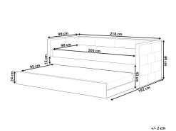 Sängyt<Beliani Sohvasanky Sametti Lisavuode Mintunvihrea 90 X 200 Cm Chavonne