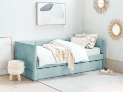 Sängyt<Beliani Sohvasanky Sametti Lisavuode Mintunvihrea 90 X 200 Cm Chavonne