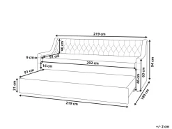 Sängyt<Beliani Sohvasanky Sametti Lisavuode Laivastonsininen 90 X 200 Cm Montargis
