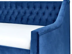 Sängyt<Beliani Sohvasanky Sametti Lisavuode Laivastonsininen 90 X 200 Cm Montargis