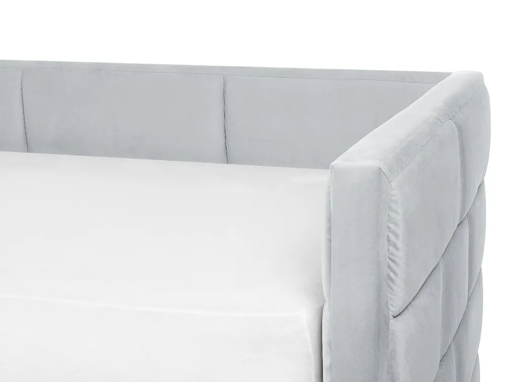 Lastenhuone<Beliani Sohvasanky Sametti Lisavuode Vaaleanharmaa 90 X 200 Cm Chavonne