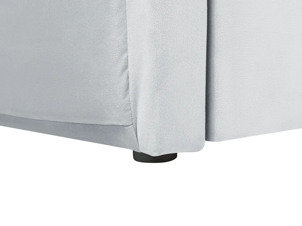 Lastenhuone<Beliani Sohvasanky Sametti Lisavuode Vaaleanharmaa 90 X 200 Cm Chavonne