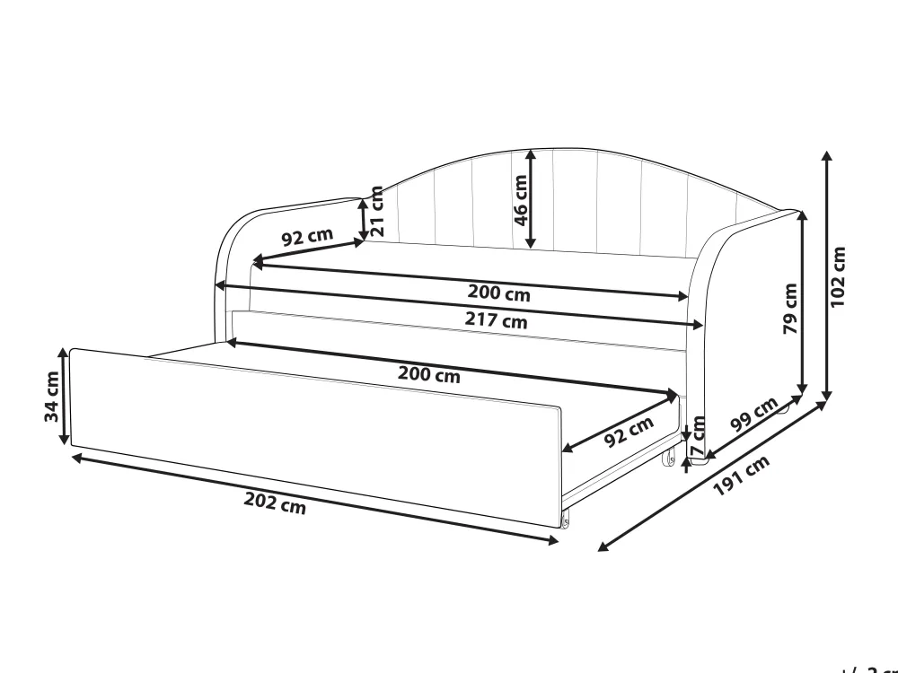 Online Beliani Sohvasanky Sametti Lisavuode Vaaleansininen 90 X 200 Cm Eyburie