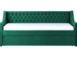 Lastenhuone<Beliani Sohvasanky Sametti Lisavuode Smaragdinvihrea 90 X 200 Cm Montargis
