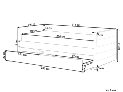 Online Beliani Sohvasanky Sametti Säilytystila Vaaleanharmaa 90 X 200 Cm Marray