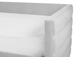 Online Beliani Sohvasanky Sametti Säilytystila Vaaleanharmaa 90 X 200 Cm Marray