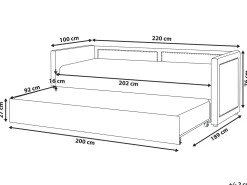 Cheap Beliani Sohvasanky Vakosametti Lisavuode Laivastonsininen 90 X 200 Cm Mimizan
