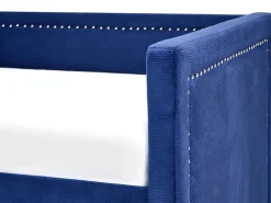 Cheap Beliani Sohvasanky Vakosametti Lisavuode Laivastonsininen 90 X 200 Cm Mimizan