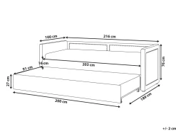 Fashion Beliani Sohvasanky Vakosametti Lisavuode Vaaleanpunainen 90 X 200 Cm Mimizan