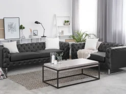 Flash Sale Beliani Sohvasetti Musta Vissland