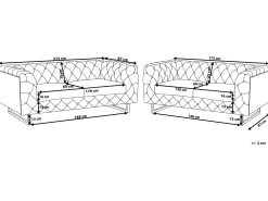 Flash Sale Beliani Sohvasetti Musta Vissland